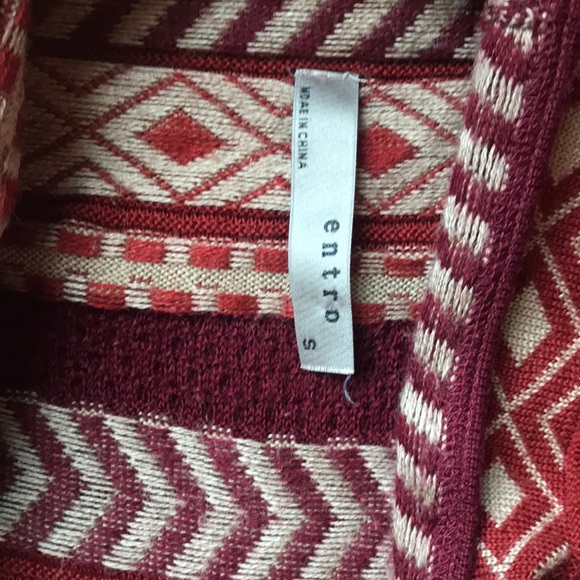 Entro waterfall cardigan kimono Aztec oversized - Picture 3 of 5